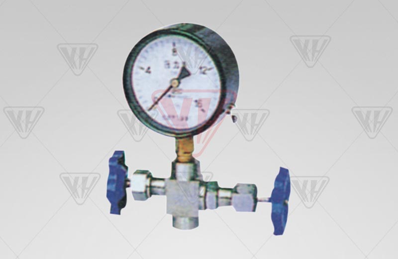 Pressure gauge three-way valve